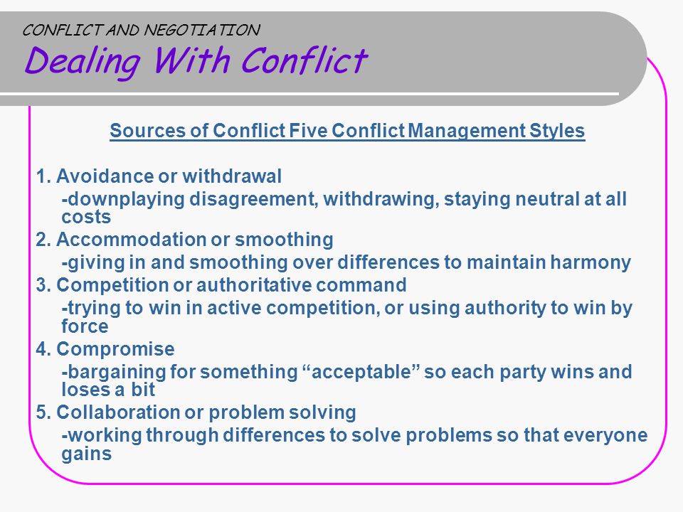 10 tips and tactics for dealing with conflict